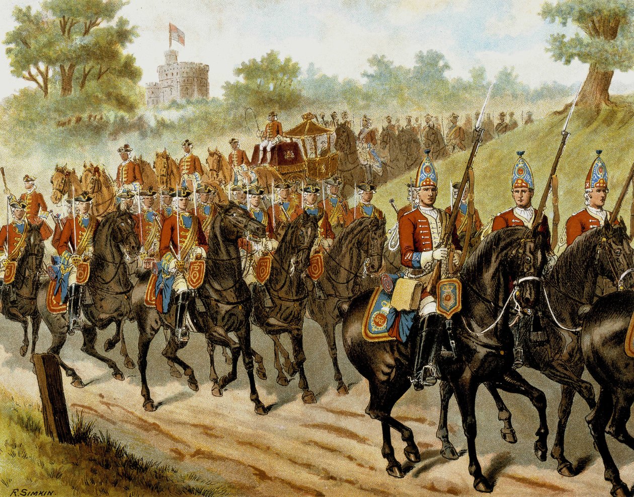 The Royal Escort (George II) in 1742 - in 