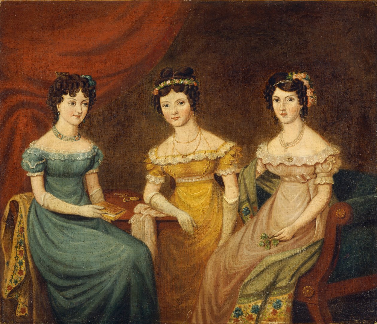 Three Hughes Sisters by British School