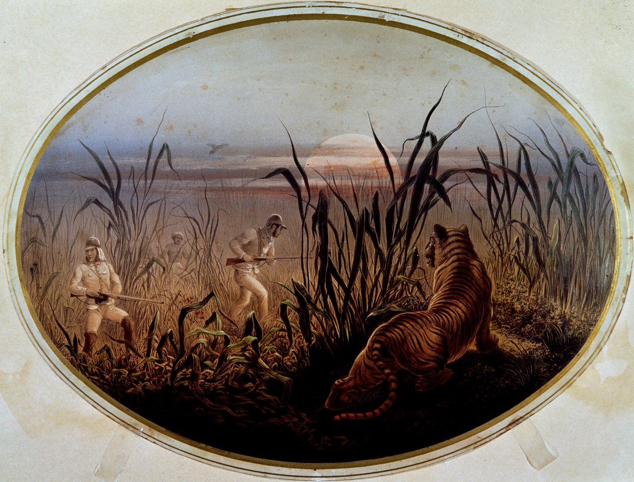 Tiger hunt led by the British military by British School
