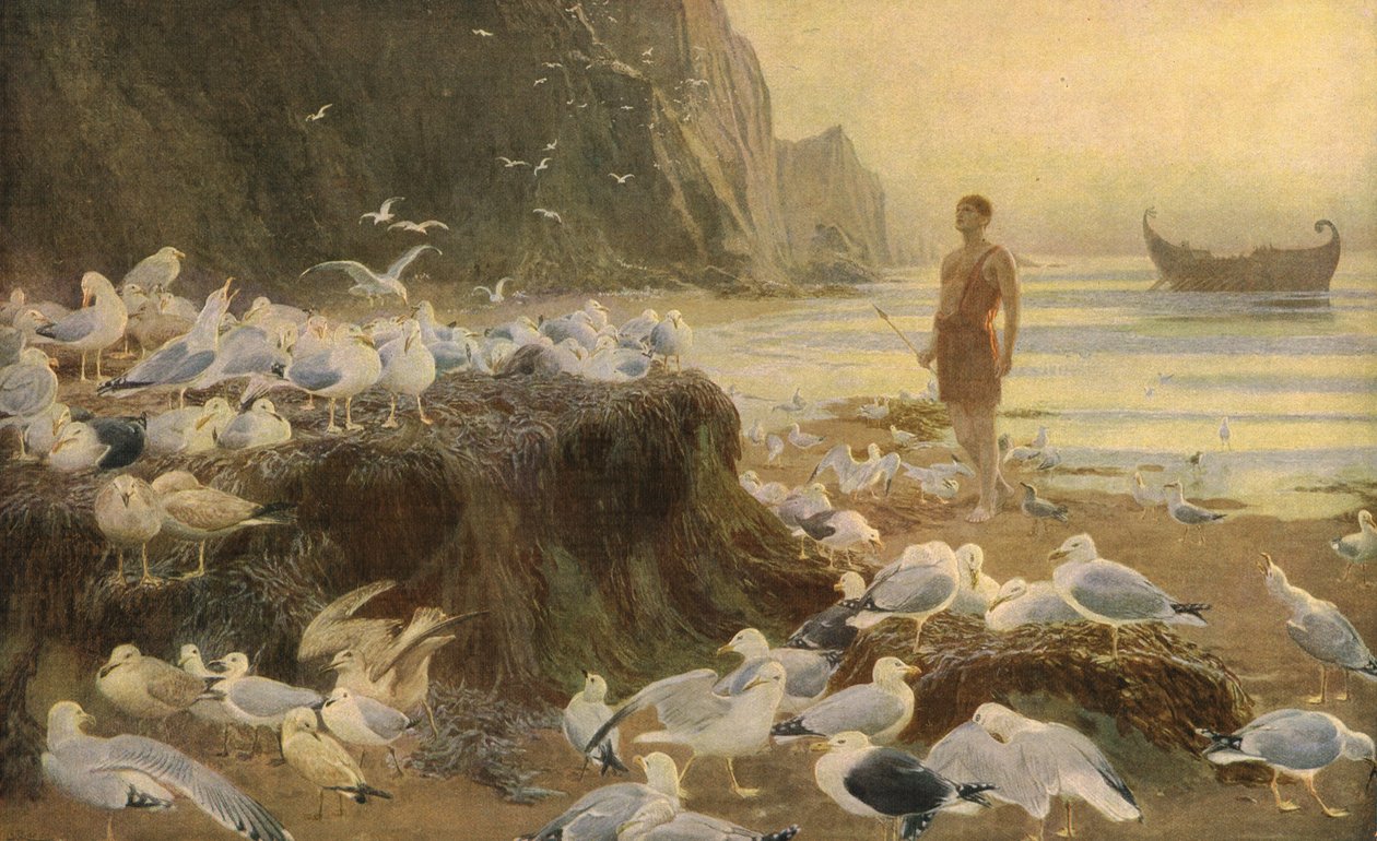 An Old World Wanderer by Briton Riviere