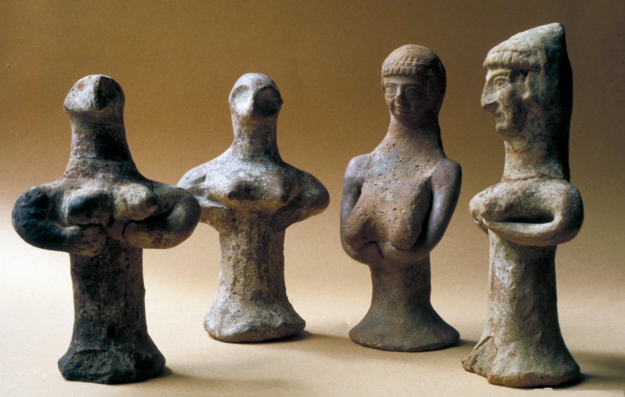 Figurines of Asherah, Canaanite, 999-600 BC by Bronze Age
