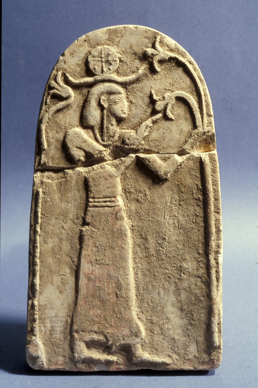 Stele Depicting a Deity Worshipping the Tree of Life by Bronze Age