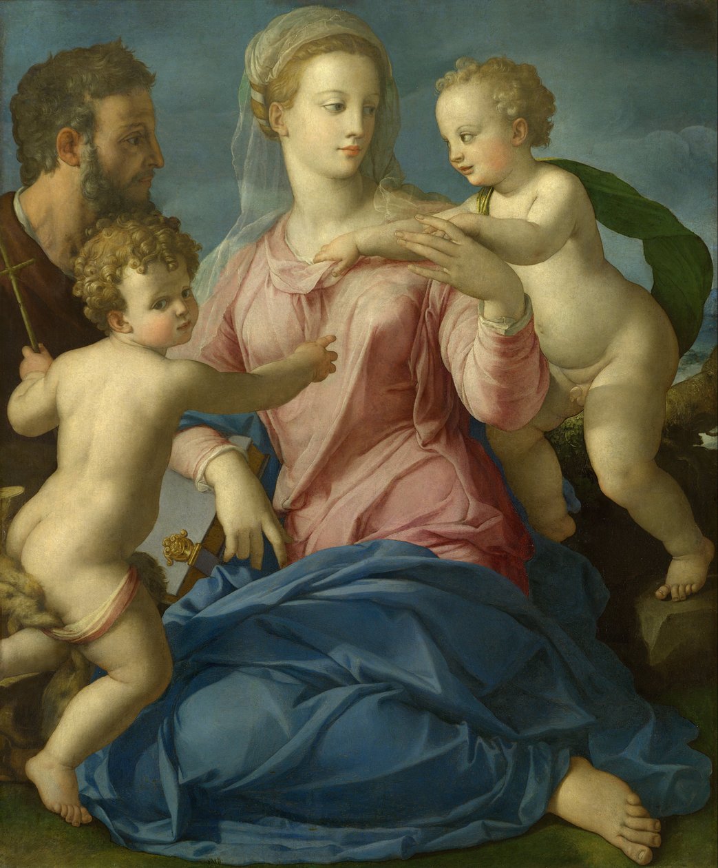 The Holy Family with the Infant Saint John the Baptist (Madonna Stroganoff) by Bronzino