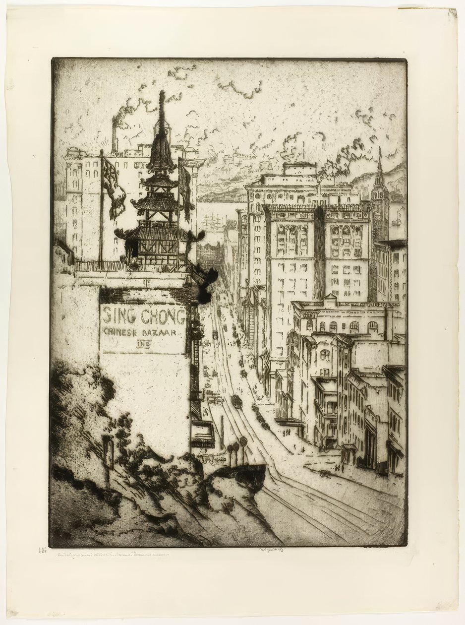 California Street, San Francisco by Bror Julius Olsson Nordfeldt