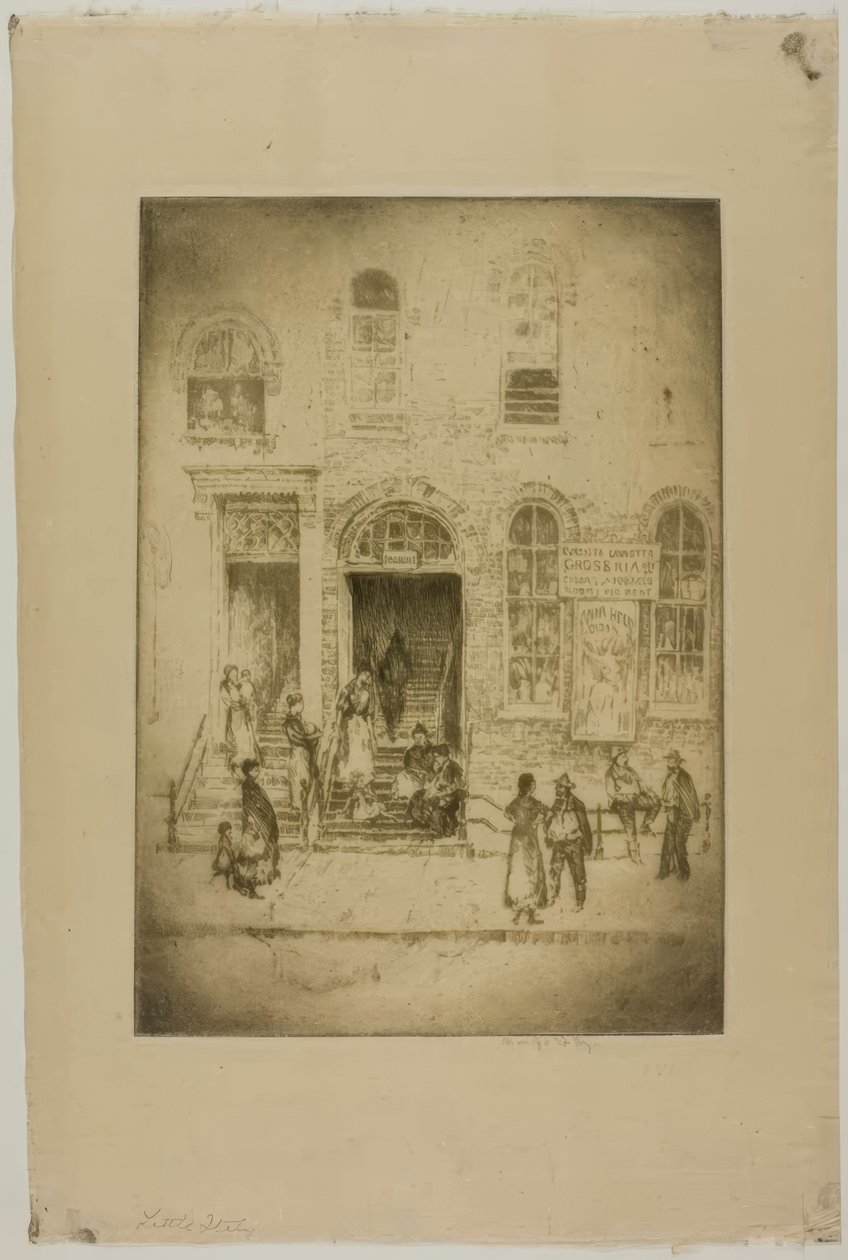 Chicago - Little Italy, Grand Ave by Bror Julius Olsson Nordfeldt