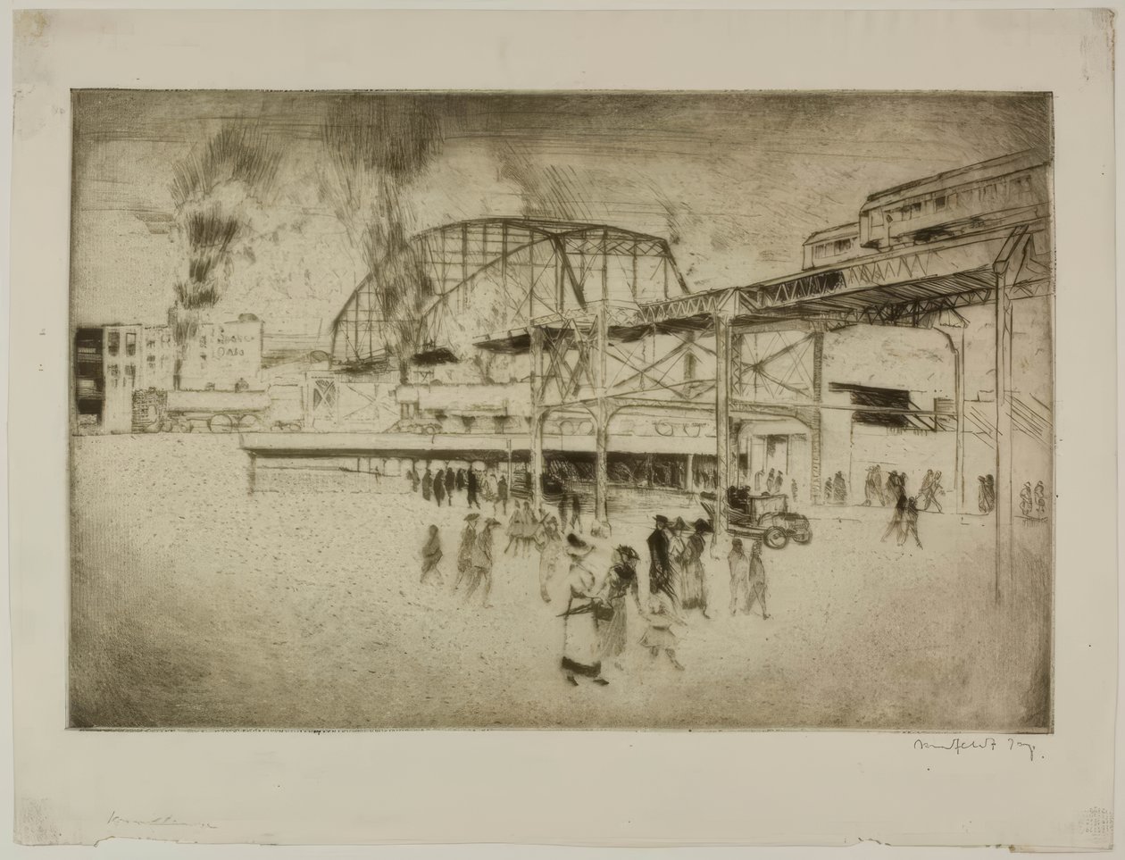 Chicago - Woodlawn, 63rd St. & Jackson Park by Bror Julius Olsson Nordfeldt