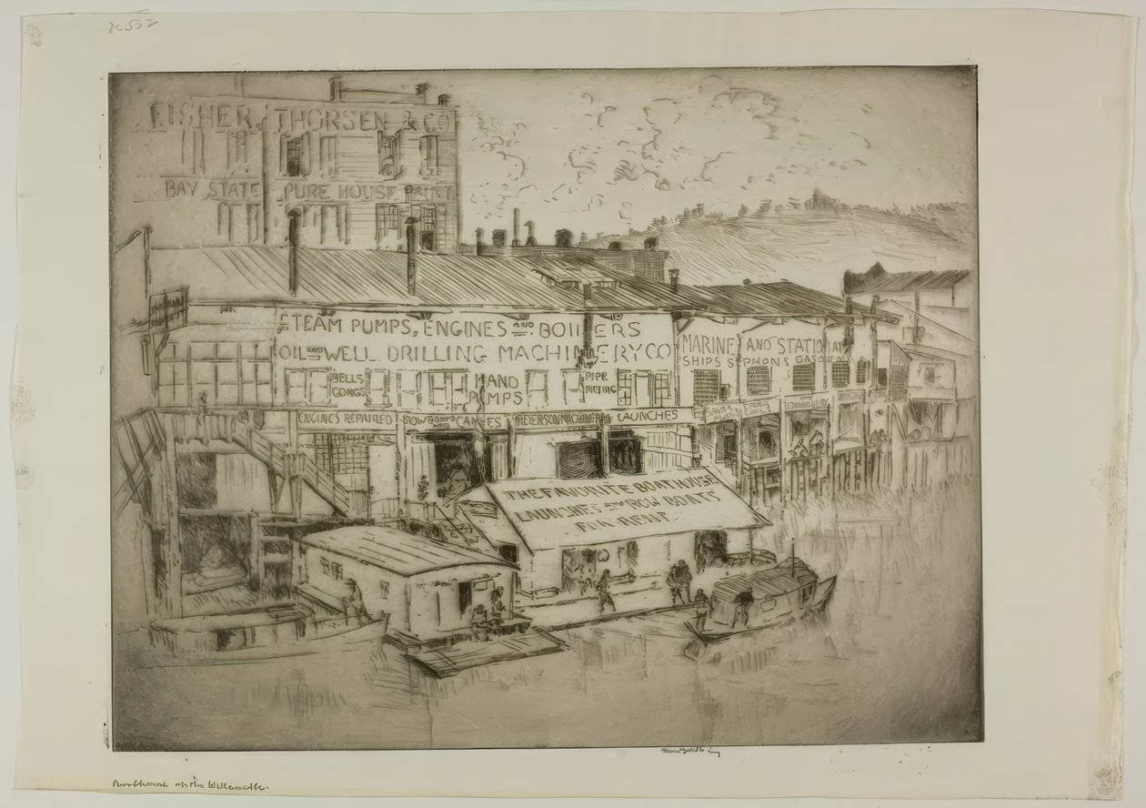 The Boat House on the Willamette by Bror Julius Olsson Nordfeldt