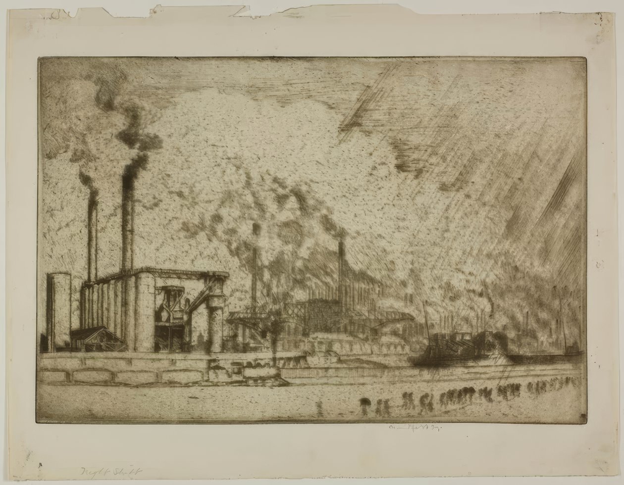 The Night Shift, 92nd Street by Bror Julius Olsson Nordfeldt