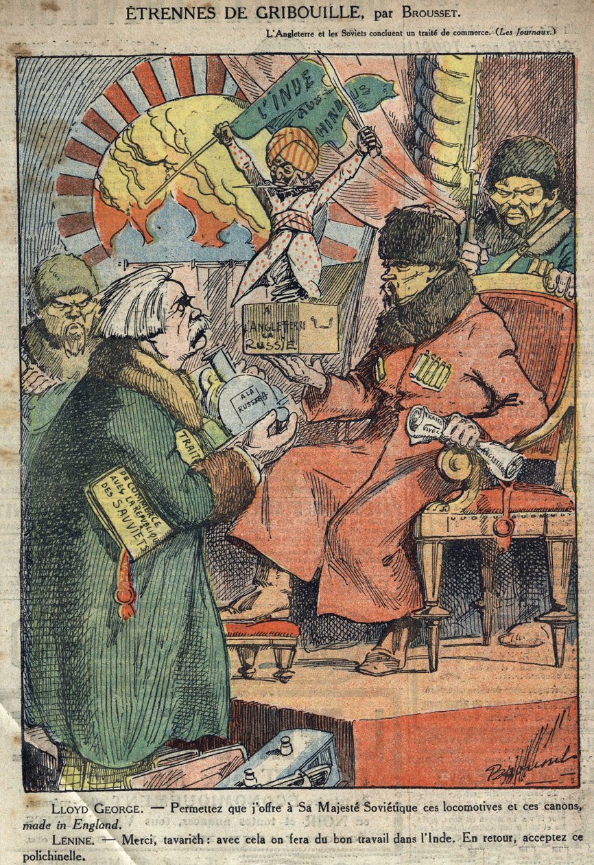 British Prime Minister David Lloyd George Meets Lenin by Brousset