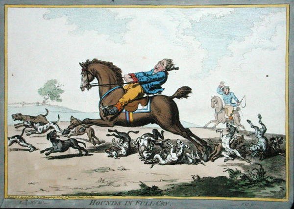 Hounds in Full Cry, etched by James Gillray (1757-1815) published by Hannah Humphrey in 1800 by Brownlow (after) North