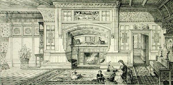 Dining Room Fireplace, from 