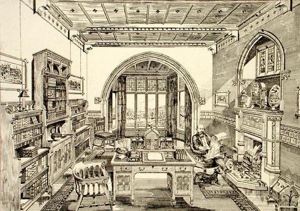 Interior View of a Library by Bruce James Talbert