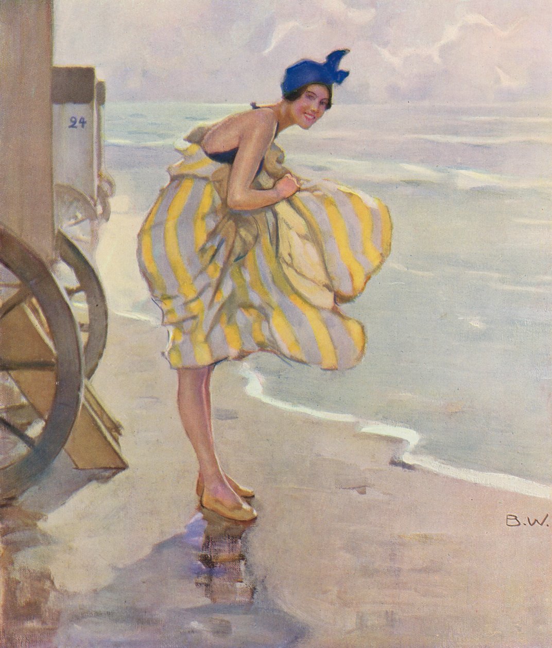 Woman at the Seaside by Brynolf Wennerberg