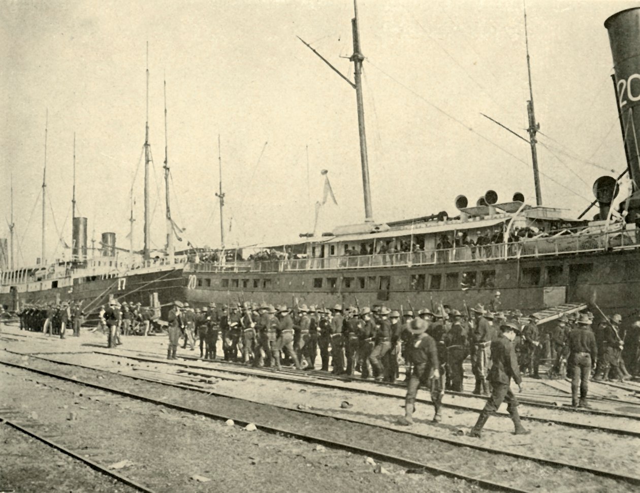 13th Infantry after Drill, Spanish-American War, June 1898 by Burr McIntosh
