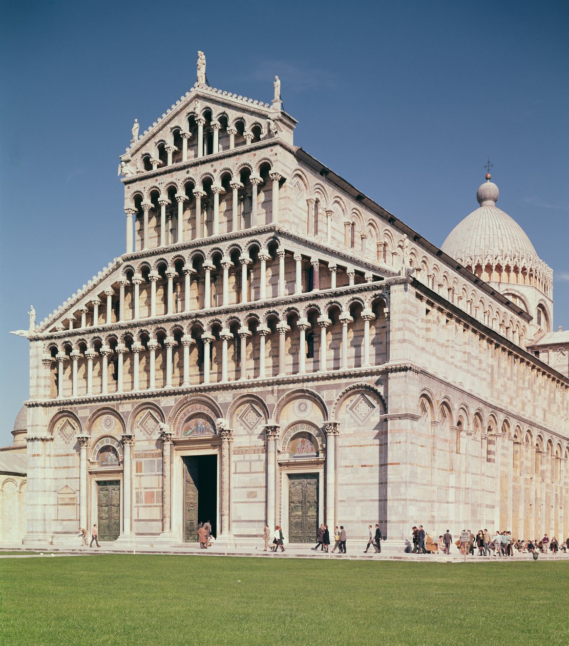 View of the facade of the Cathedral, completed in 1063 by Buscheto