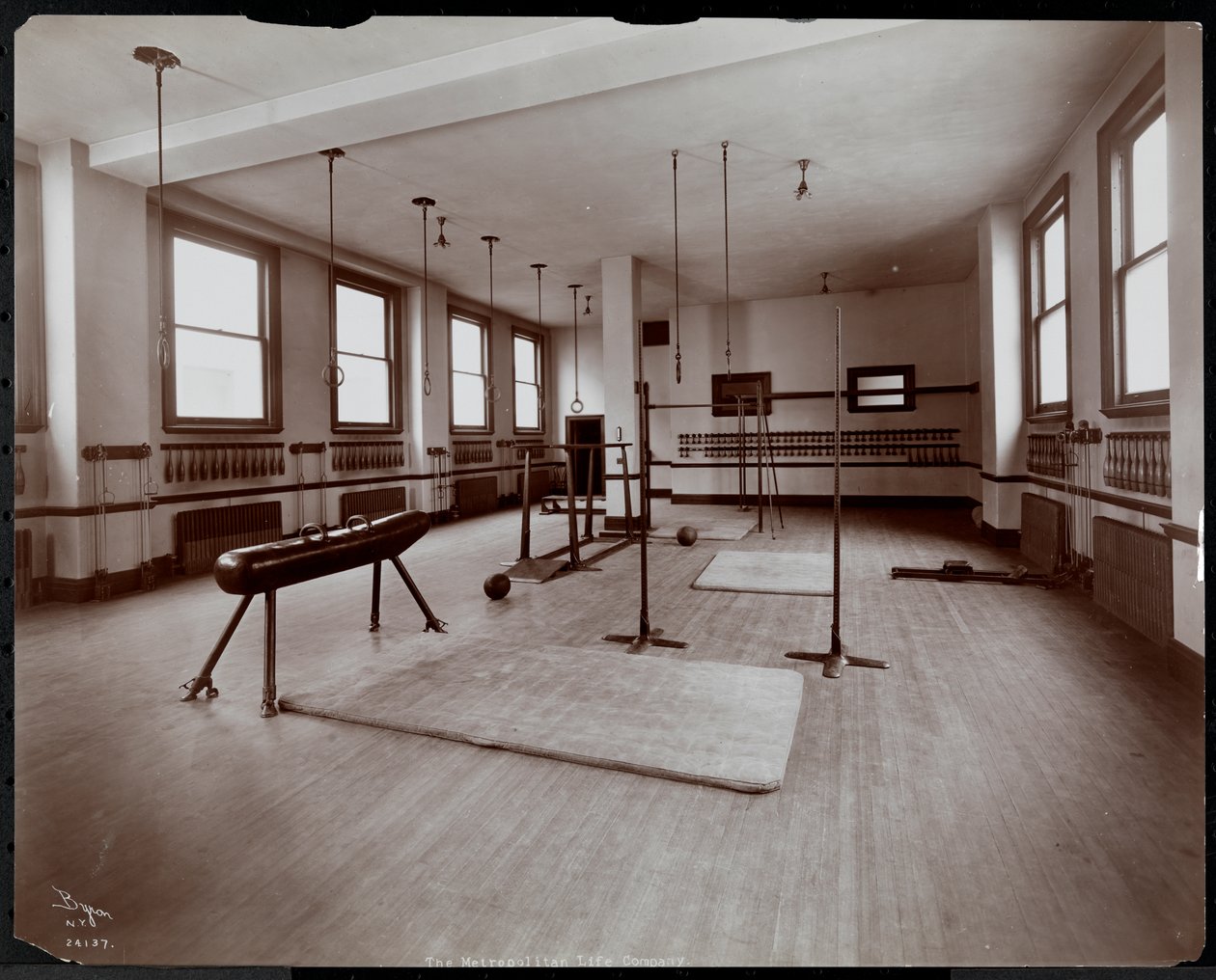 A Gymnasium at the Metropolitan Life Insurance Co. at 23rd Street and Madison Avenue, New York by Byron Company