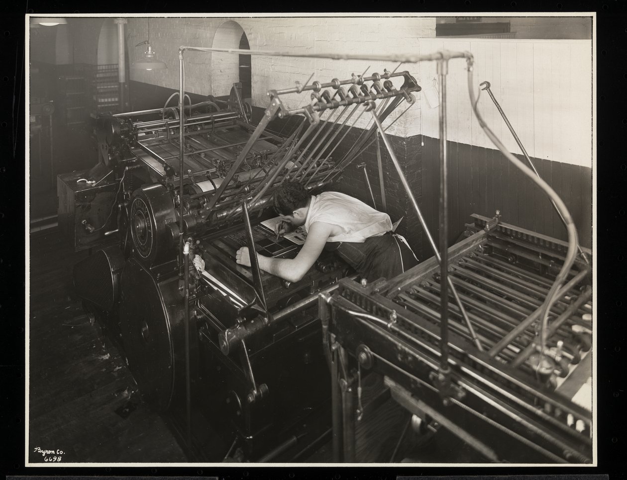 A Printing Press at Unz und Co., 24 Beaver Street, New York by Byron Company