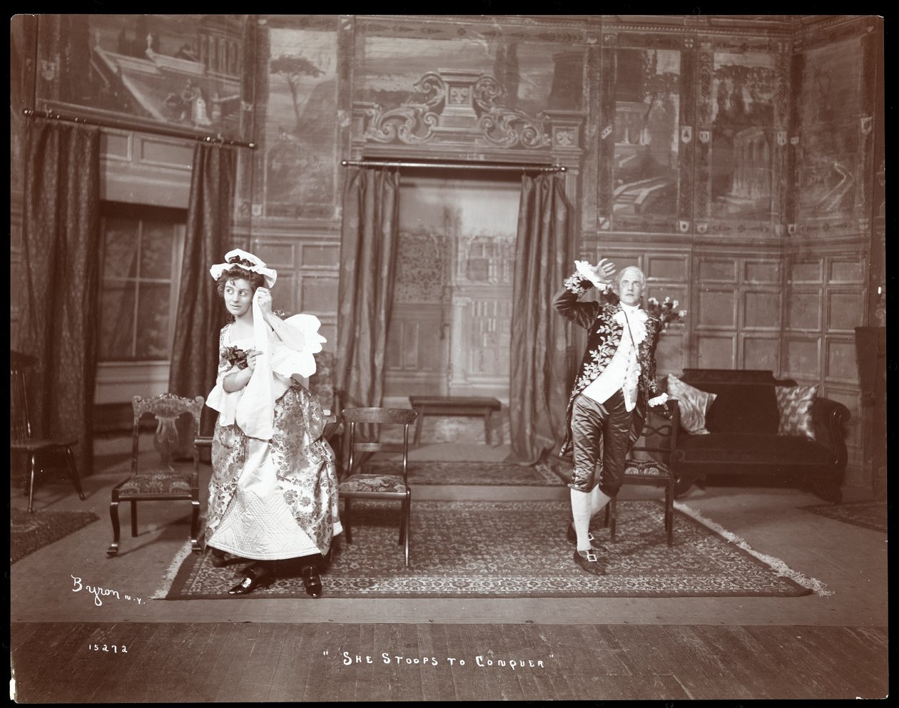 A Scene from an Amateur Production of She Stoops to Conquer by Byron Company