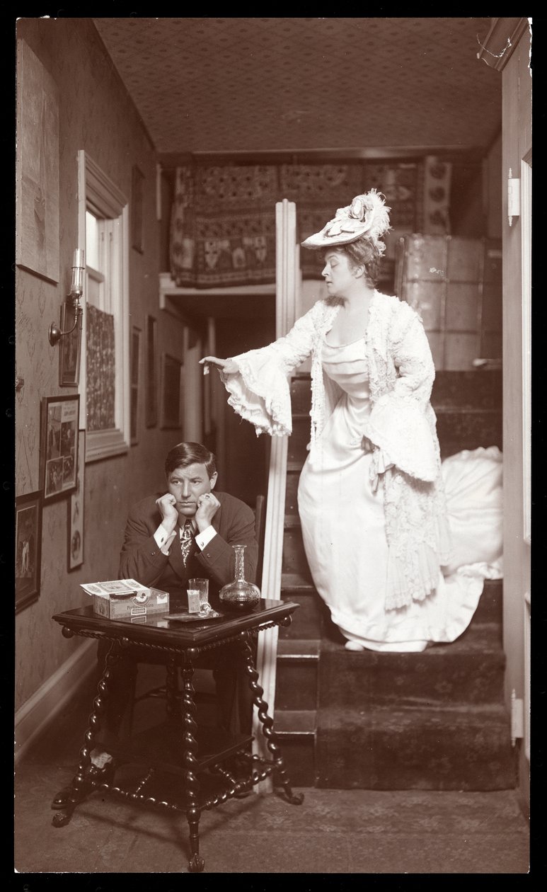 Amelia Bingham and C. Richmond Posed in Her Apartment by Byron Company