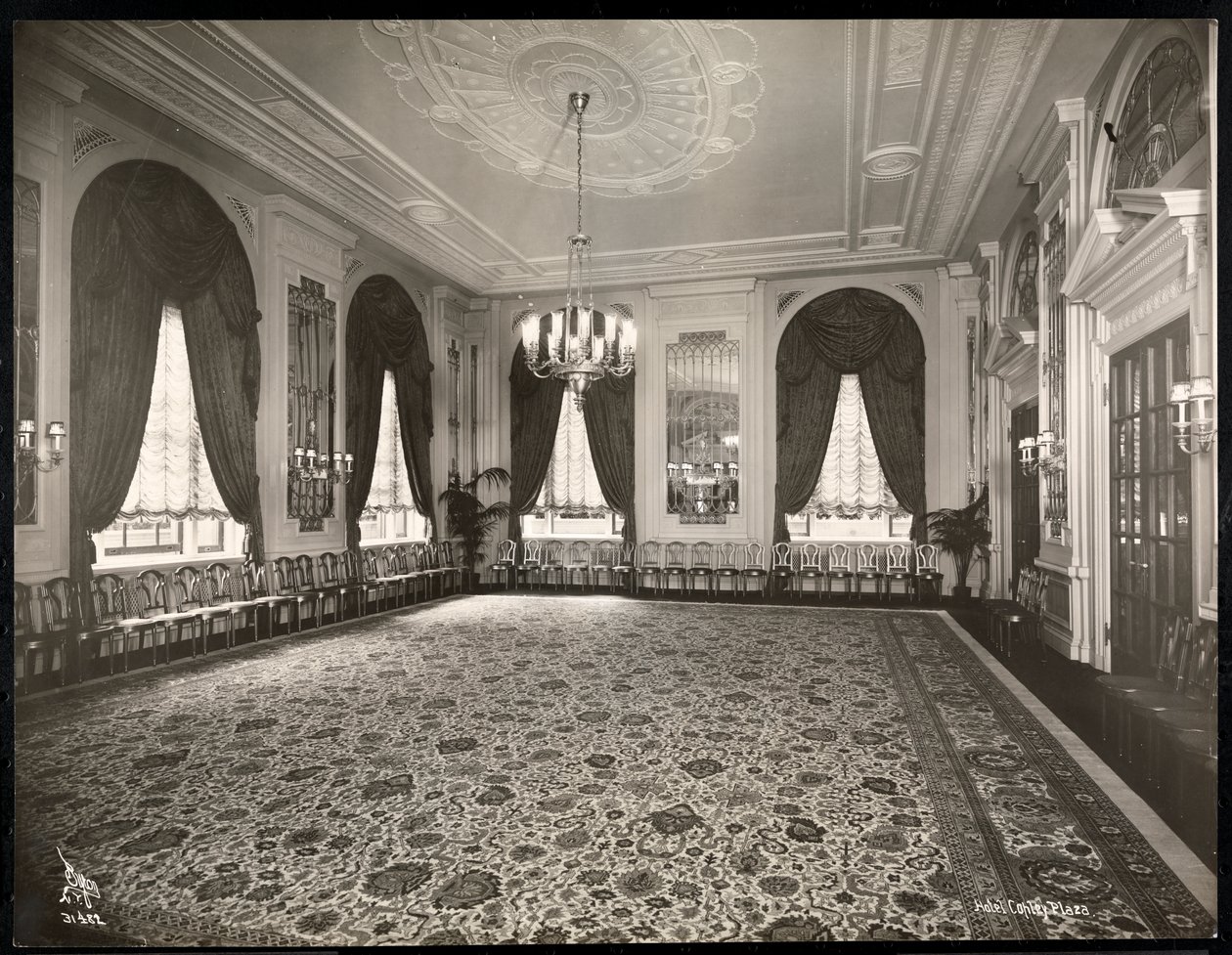 Ballroom at the Copley Plaza Hotel, Boston, 1912 or 1913 by Byron Company