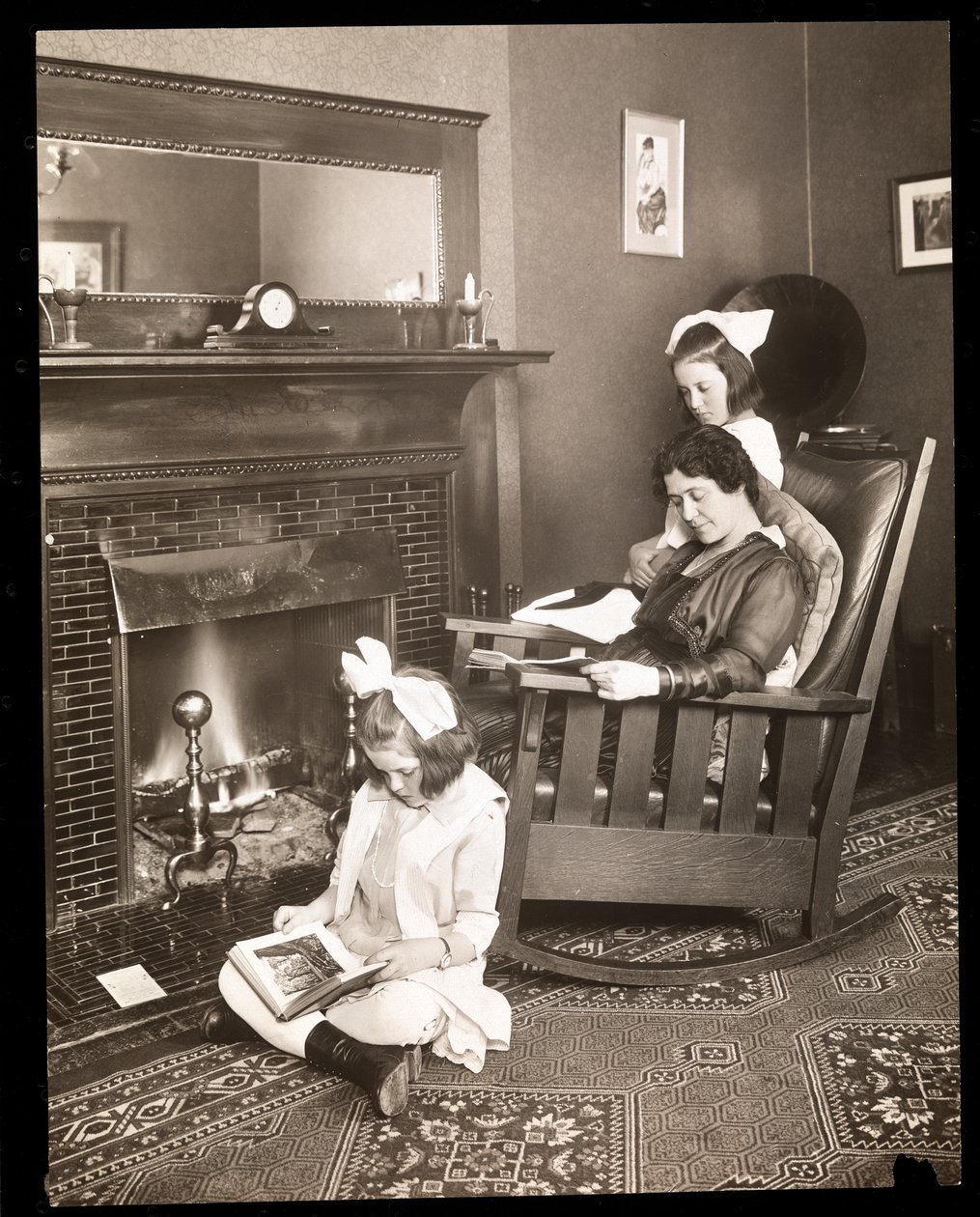 Emma Dunn and Her Two Daughters by Byron Company