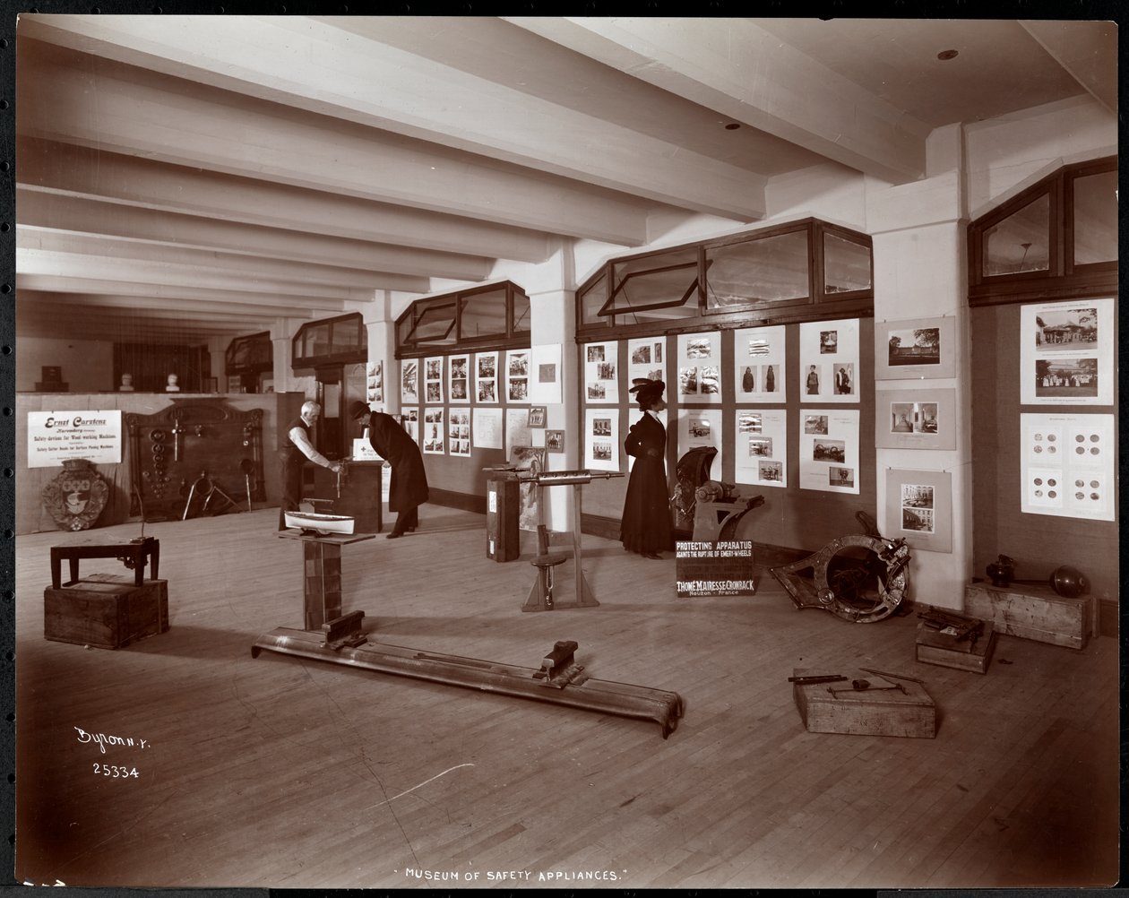 Exhibit of the Museum of Safety Appliances of the American Institute of Social Service, New York, 1907 by Byron Company