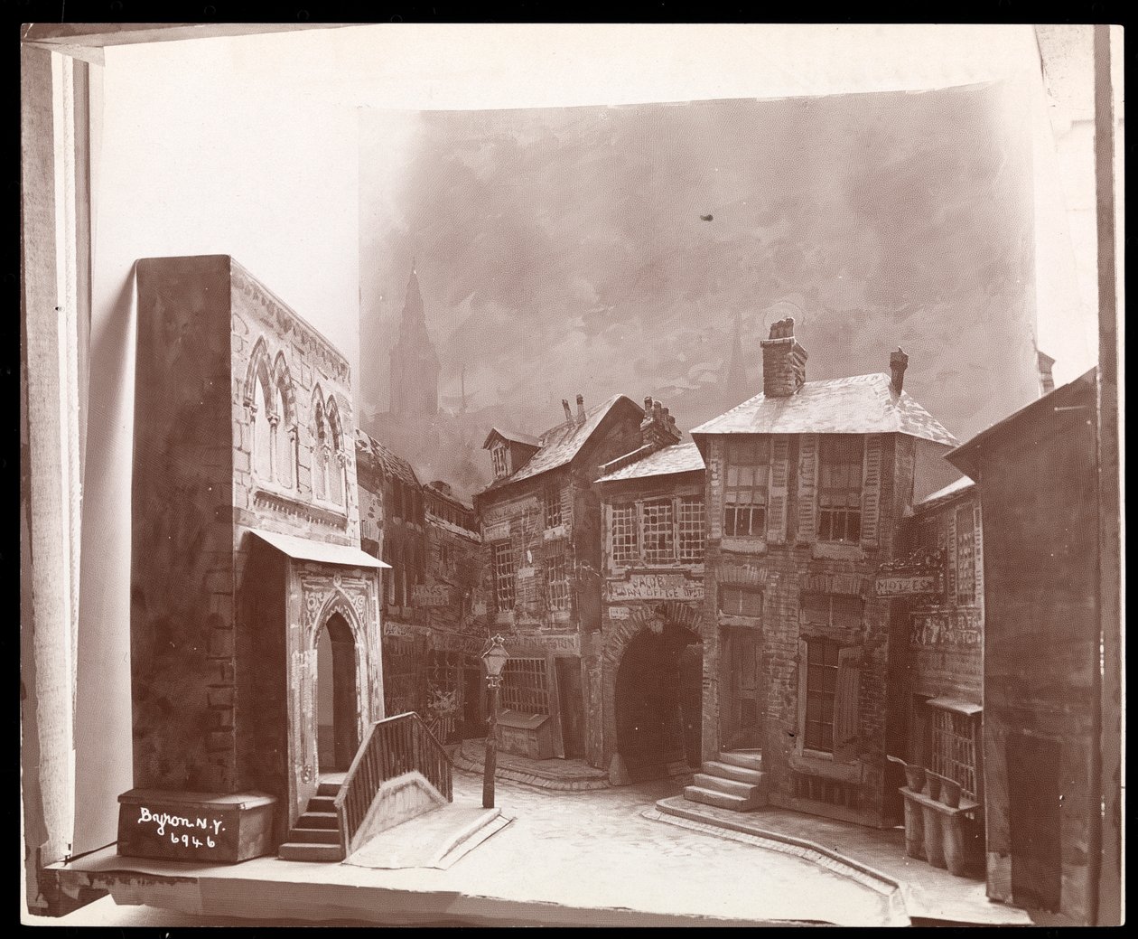 Model of the set of an unidentified play designed by Ernest Gros by Byron Company