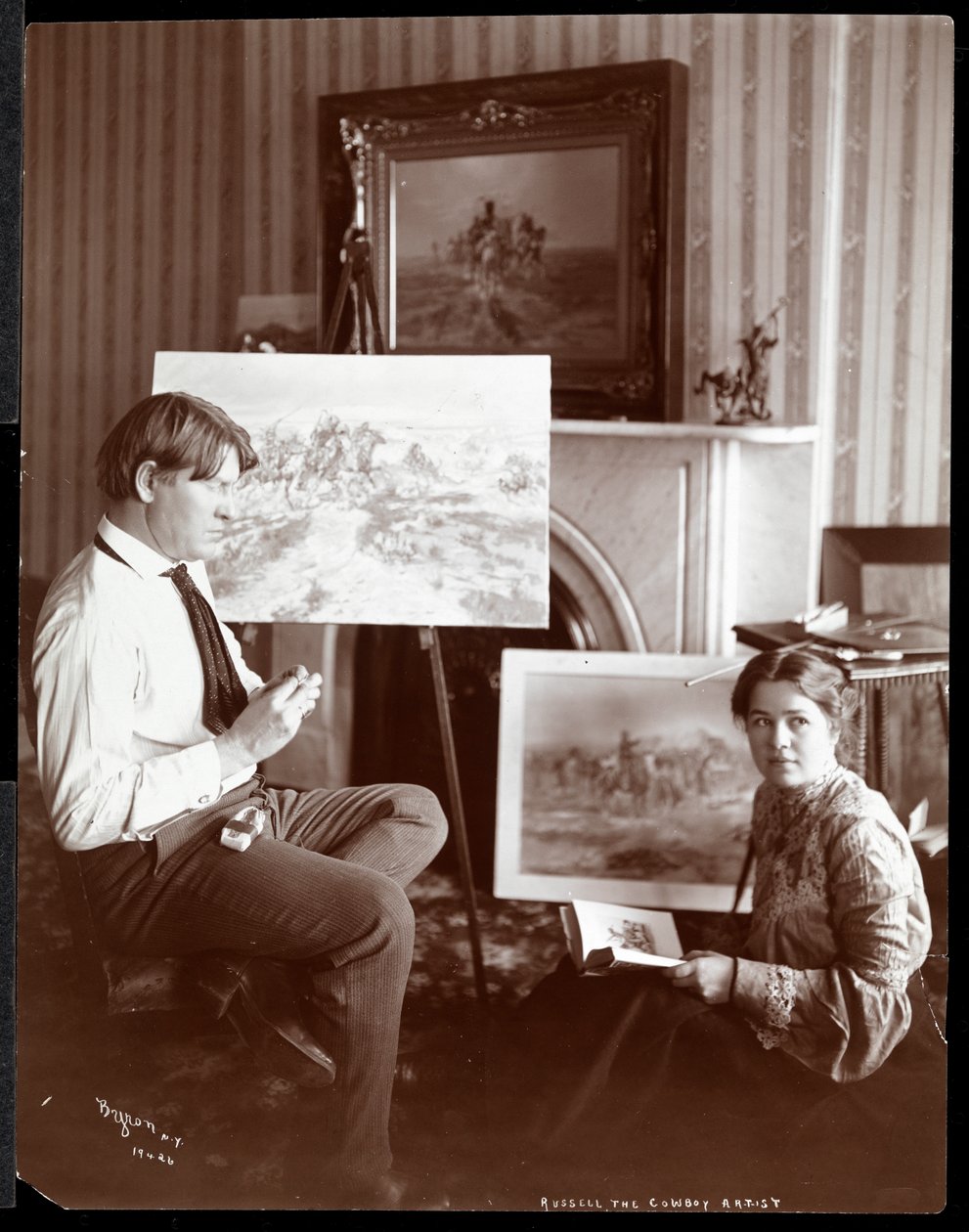 Russell the Cowboy Artist, 1905 by Byron Company
