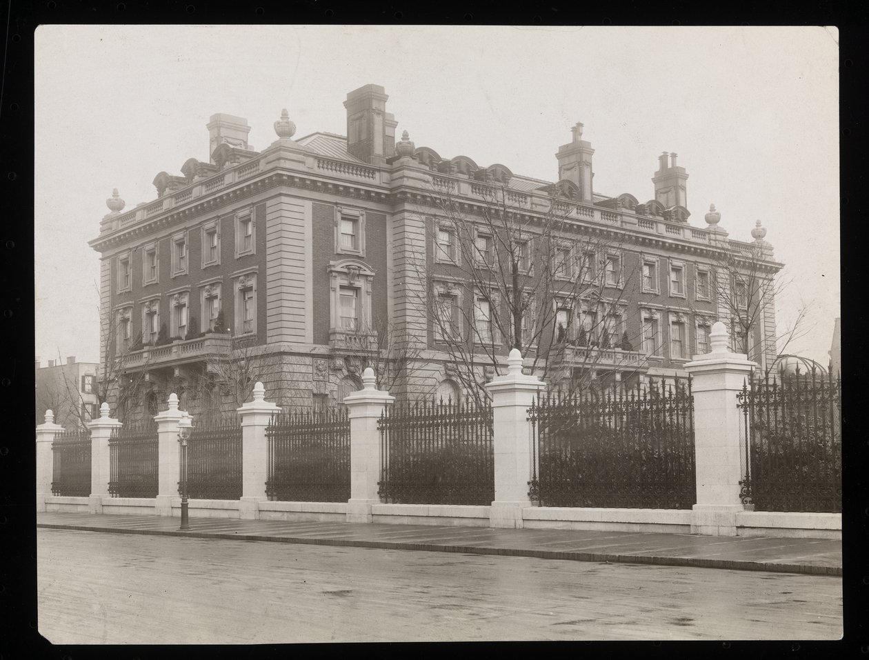The Andrew Carnegie Mansion from 5th Avenue at 91st Street, New York by Byron Company