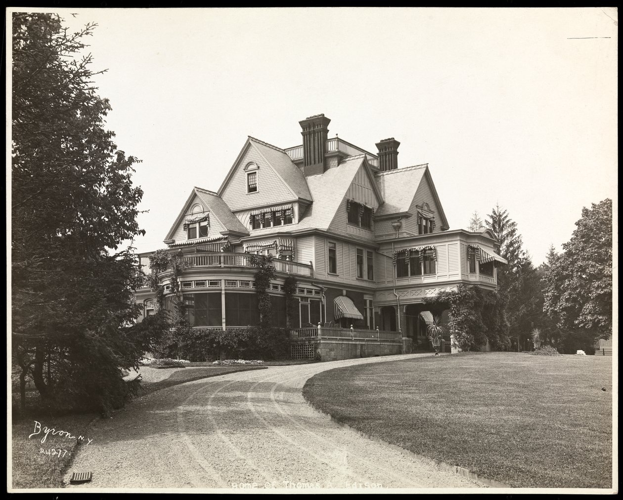 The Home of Thomas Edison by Byron Company: Fine art print