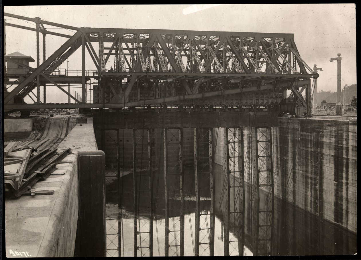 View of the Panama Canal during construction, 1912 or 1913 by Byron Company