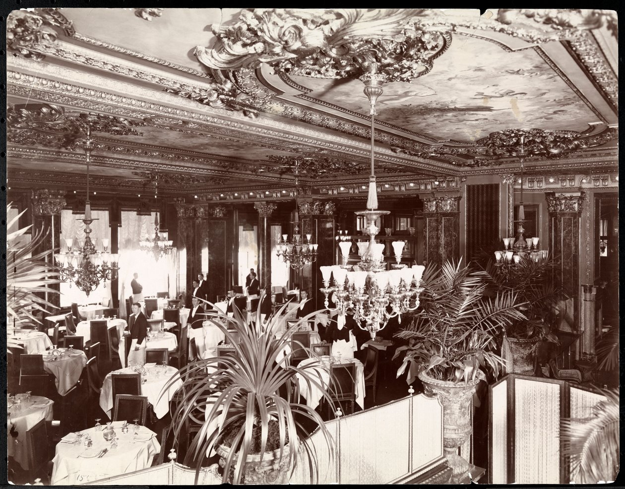 A Dining Room at the Hotel Savoy, c.1895-96 by Byron Company