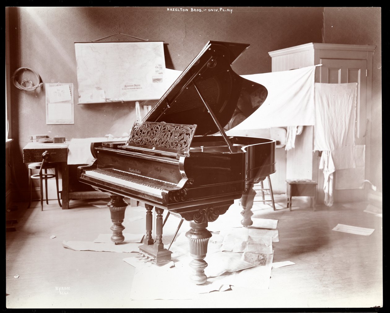 A piano by Hazelton Brothers Piano Co. on University Place, New York, 1898 by Byron Company