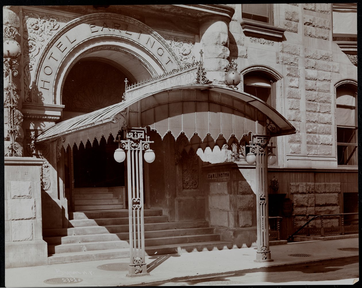 Entrance of the Hotel Earlington, 55 West 27th Street, New York, 1906 by Byron Company