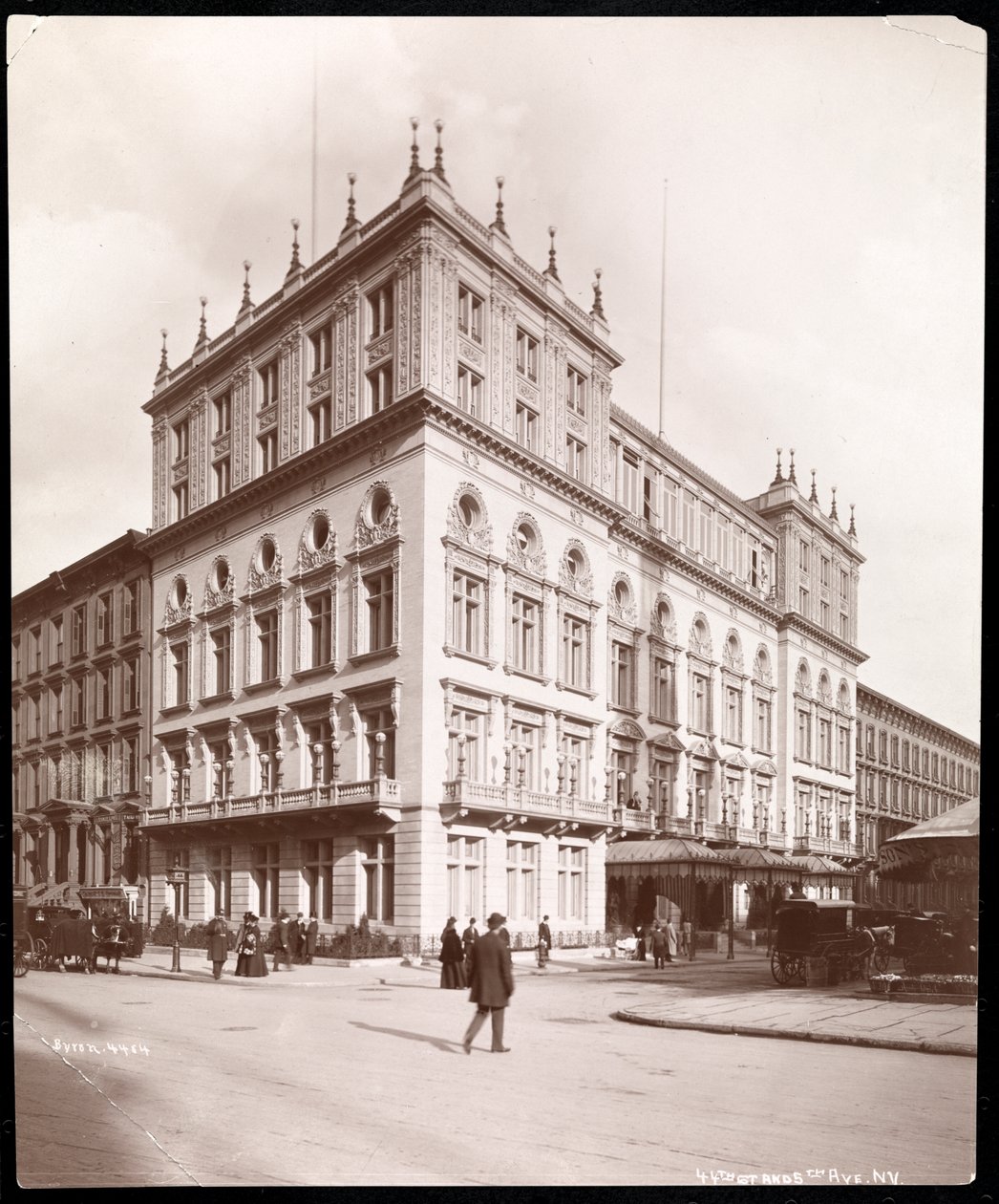 Hotel Delmonico at 44th Street and 5th Avenue, New York, 1898 by Byron Company