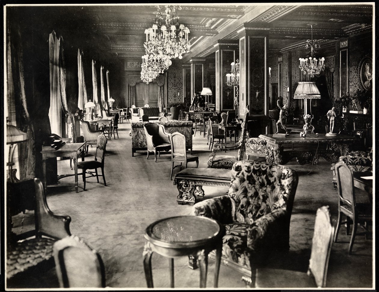 Lounge at the Hotel Knickerbocker, 1906 by Byron Company
