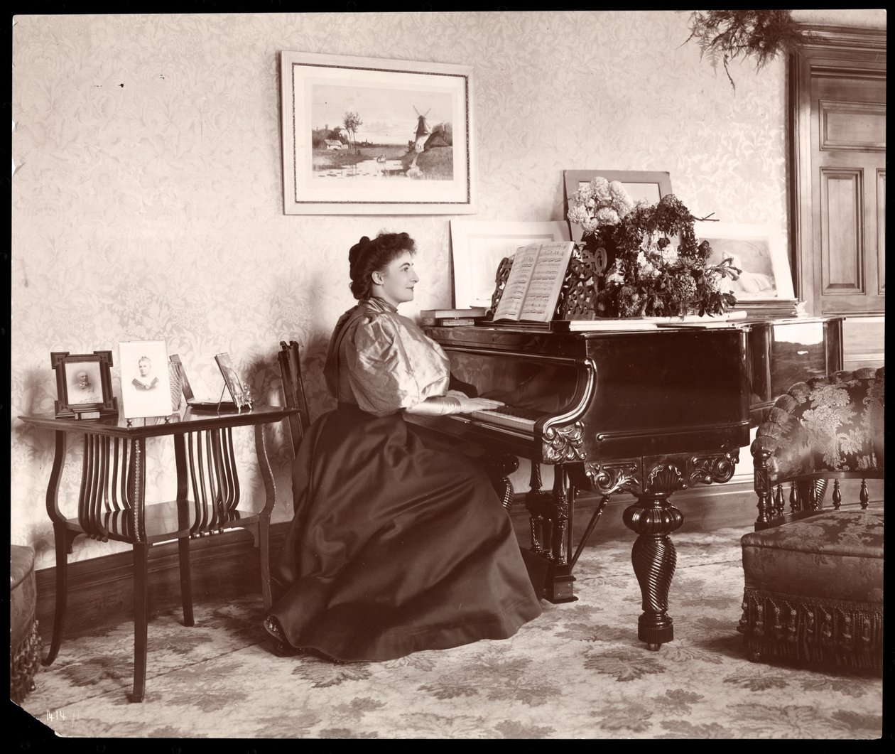 Madame Frances Saville at Home, 1895 by Byron Company