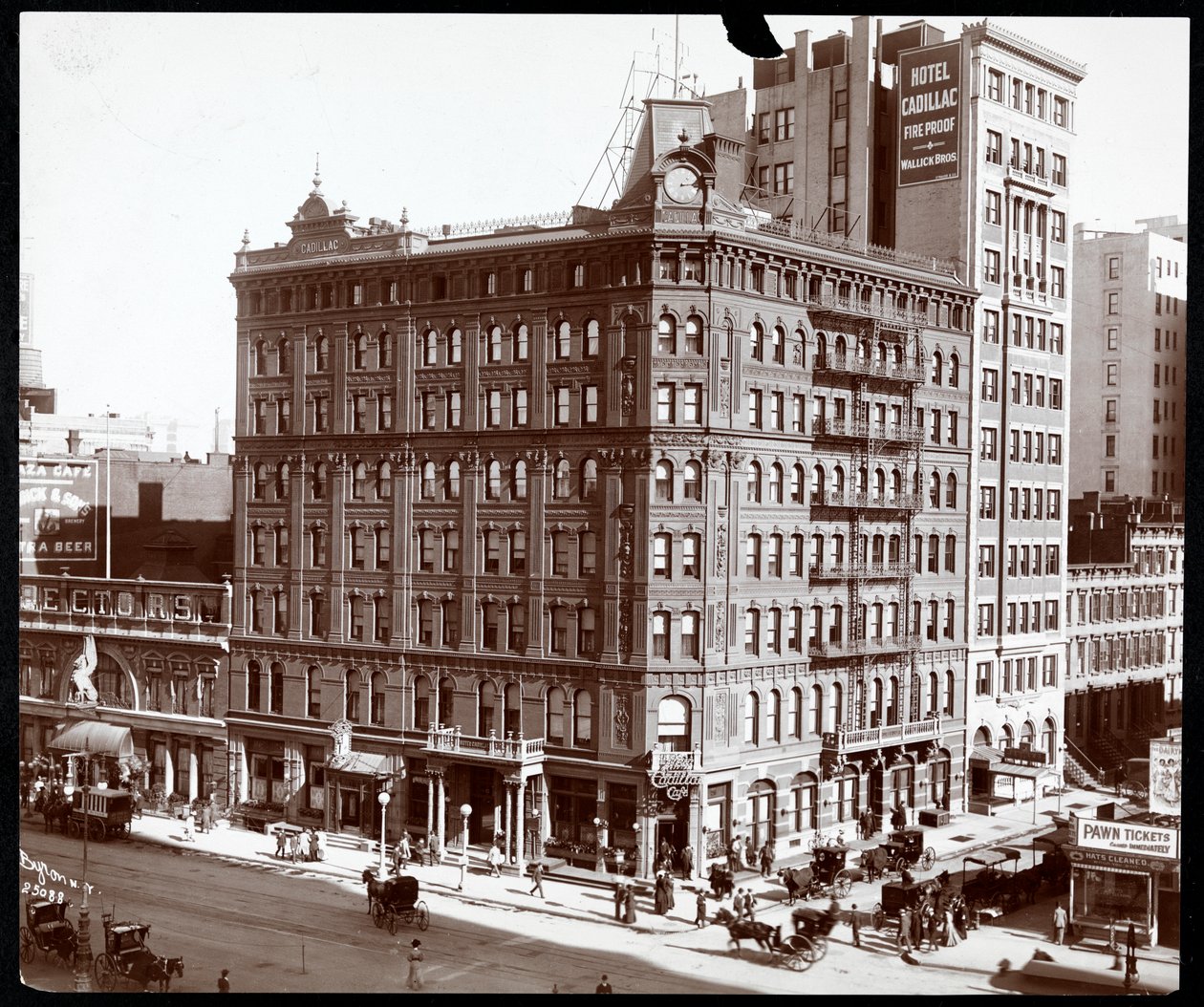 North east corner of Hotel Cadillac at Broadway and 43rd Street, New York by Byron Company
