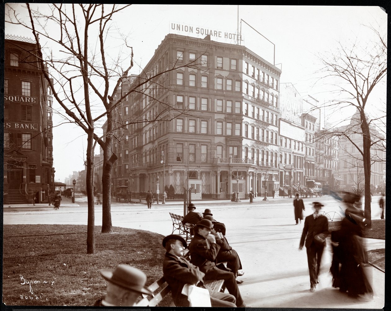 The Union Square Hotel at Union Square East and 15th Street, New York, 1905 by Byron Company