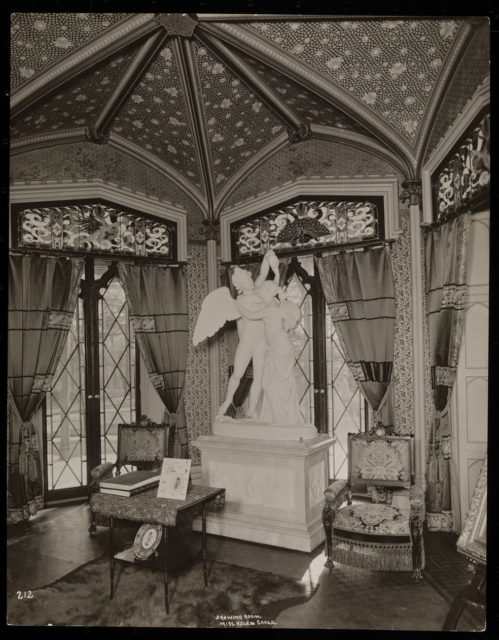 The drawing room of the Helen Gould estate (late Jay Gould residence) at Tarrytown, New York, 1893-94 by Byron Company