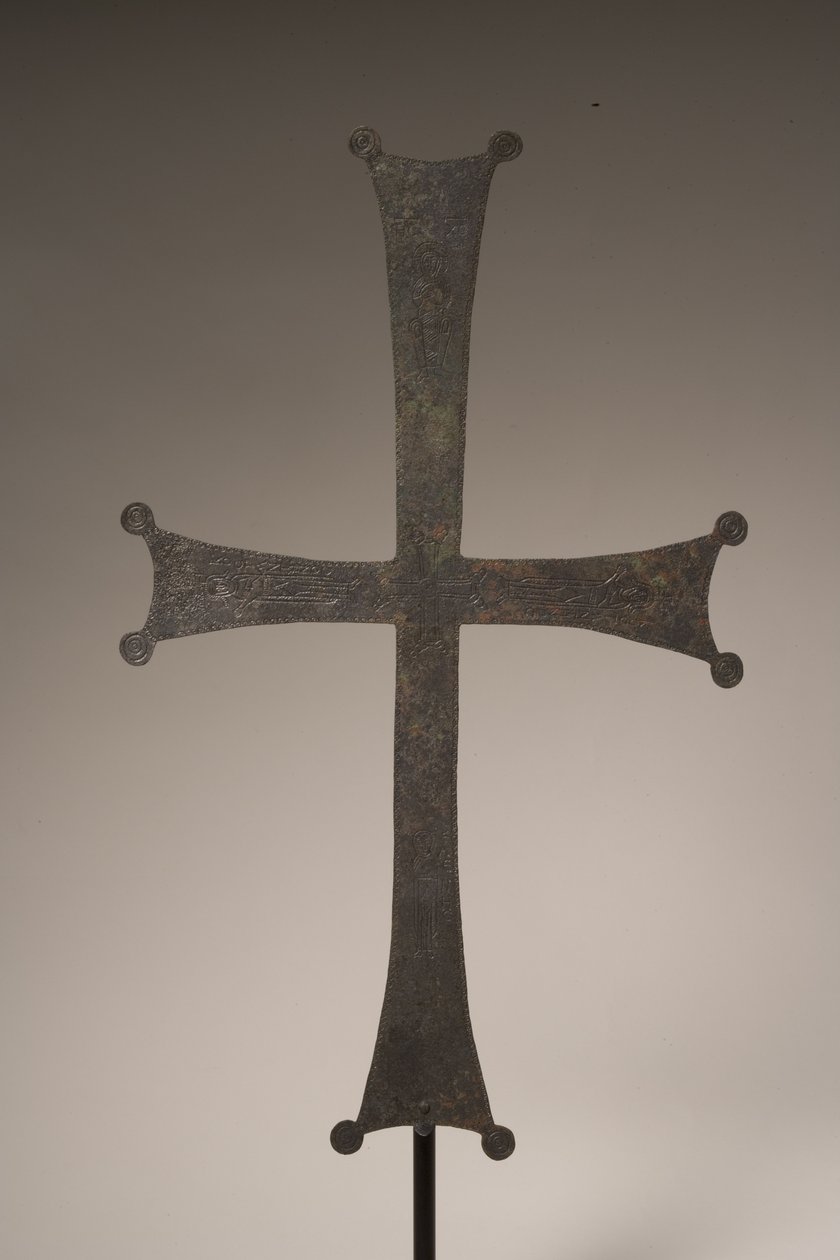 Processional cross with incised inscription, 10th-12th century AD by Byzantine