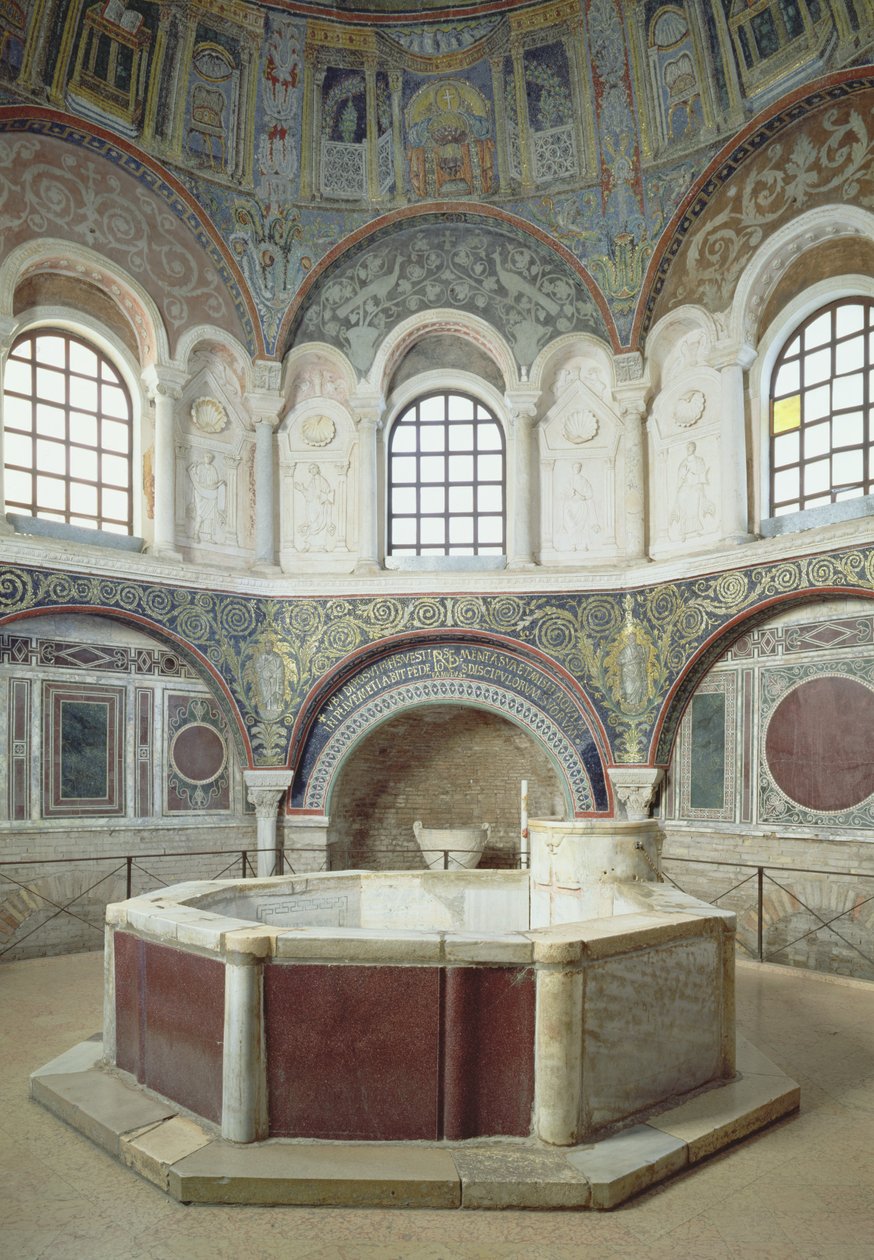 The apse with the baptismal font by Byzantine