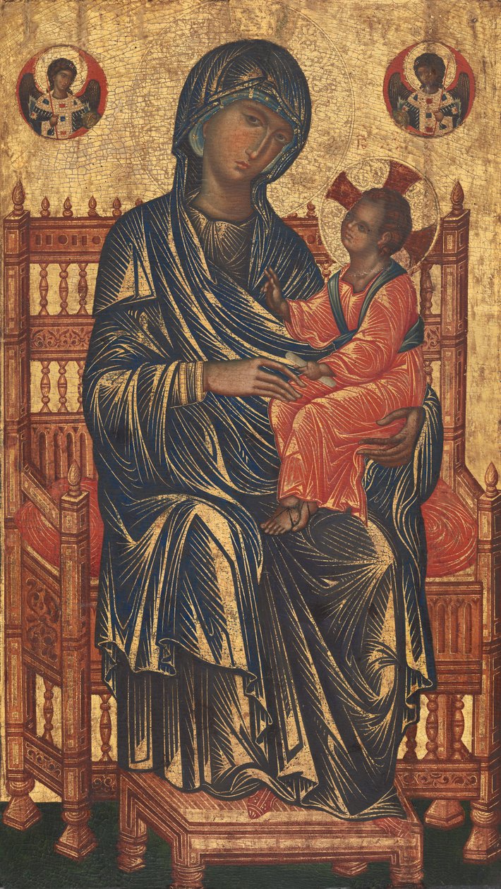Madonna and Child Enthroned by Byzantine 13th Century