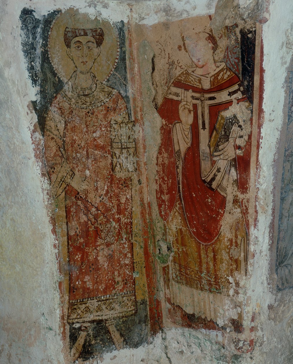 A Deacon Saint and a Bishop Saint by Byzantine School