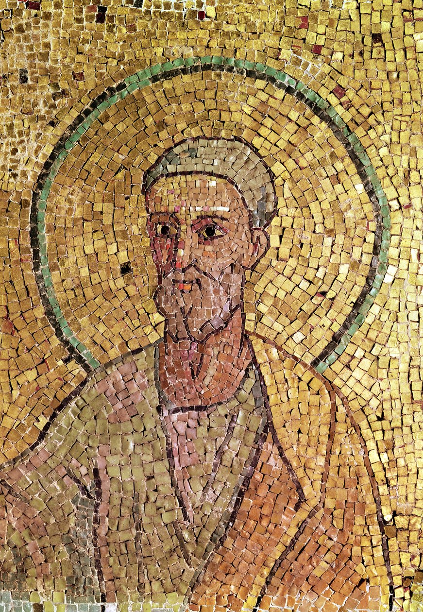 Detail of St. Peter, from the Crypt of St. Peter, c.700 AD (detail) by Byzantine School