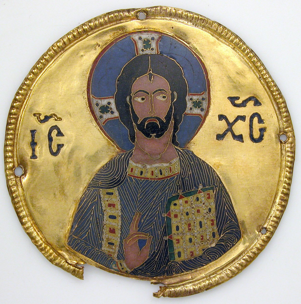Medallion with Christ from an Icon Frame by Byzantine