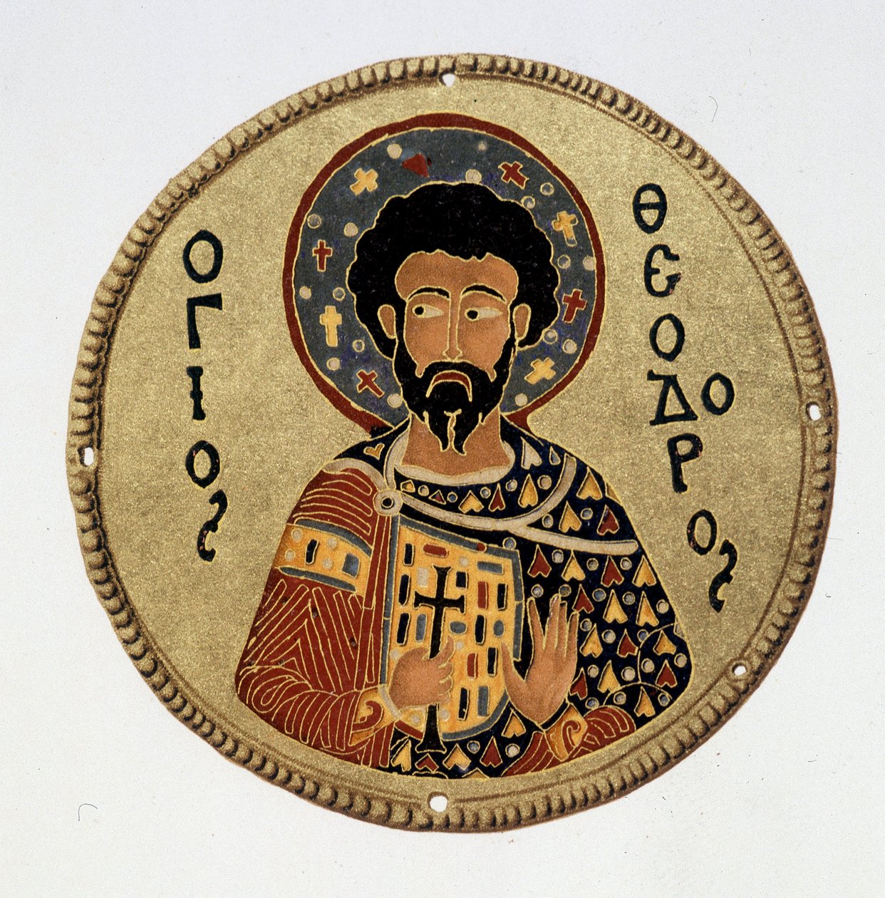Saint Theodore - in Fac simile in History and monuments of Byzantine enamels by N Kondakow by Byzantine Byzantine