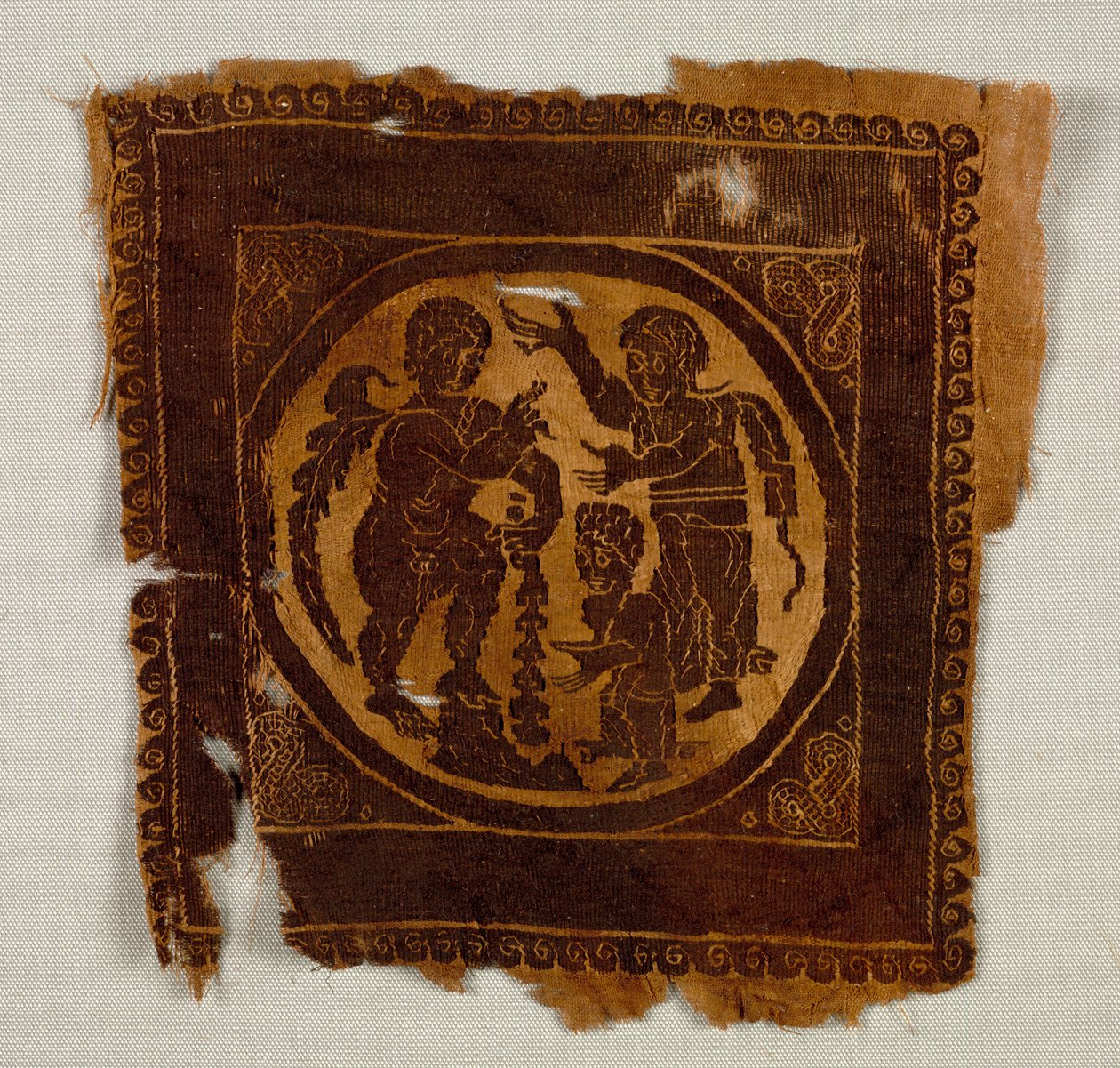 Ornamental Square from a Tunic by Byzantine Period Egyptian