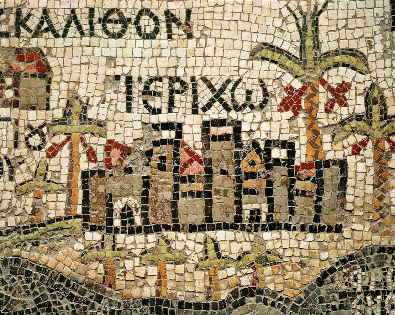 (Detail) Map of Jericho by Byzantine School