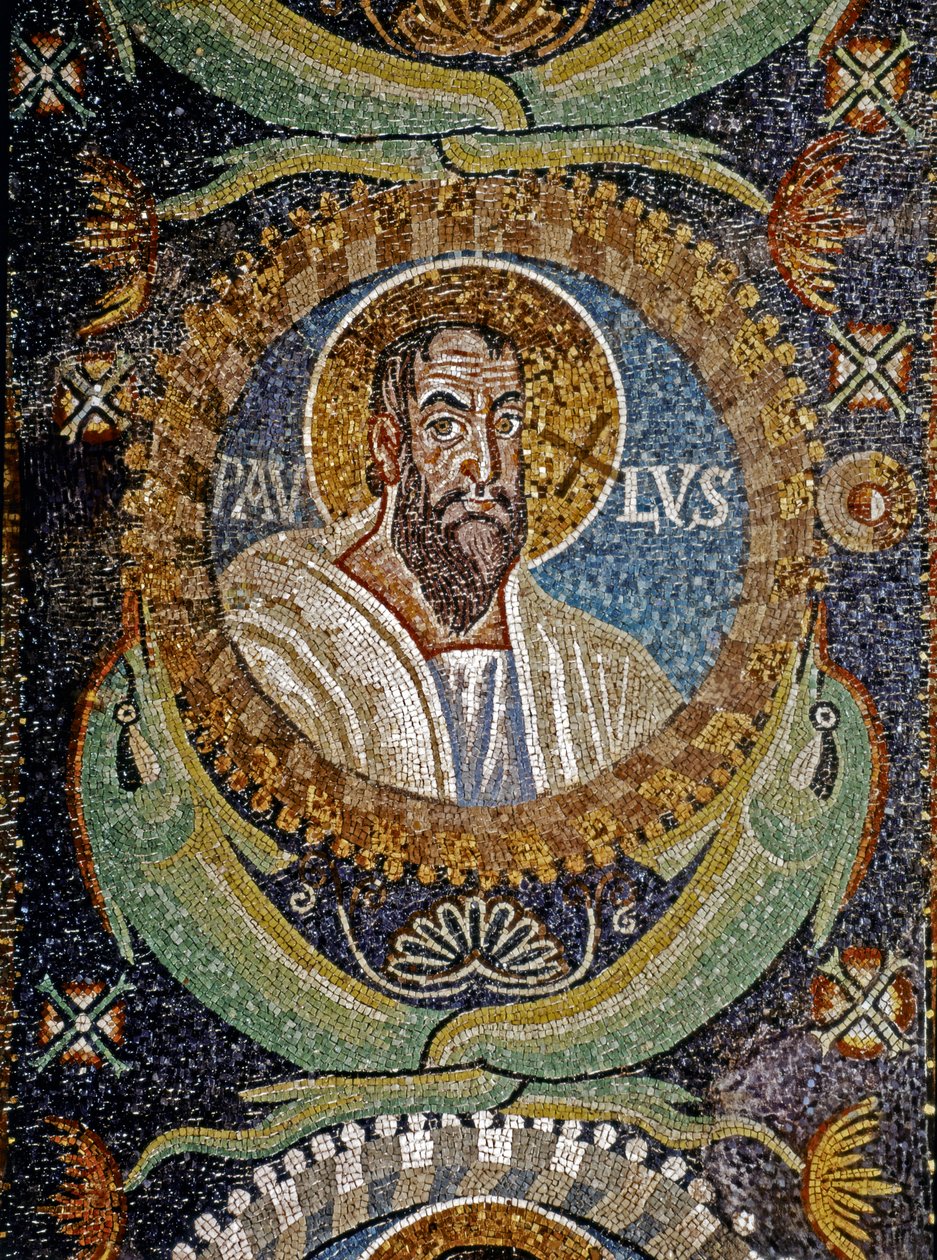 Paulus: Byzantine Mosaic, 6th century by Byzantine School